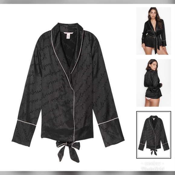 Victoria’s Secret Satin Logo Wrap Top - Picture 5 of 7